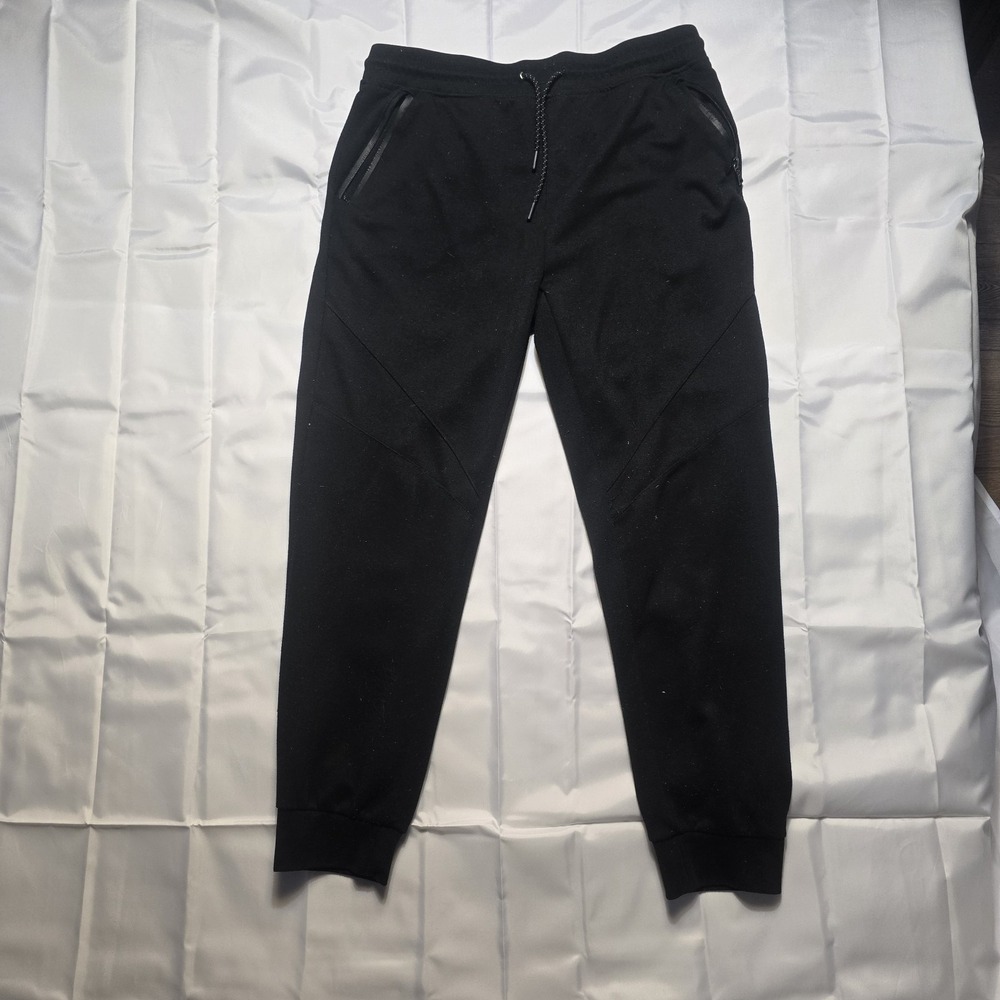 Southpole Jogger Sweatpants Mens Size XL Black Y2K Skater Drawstring J02